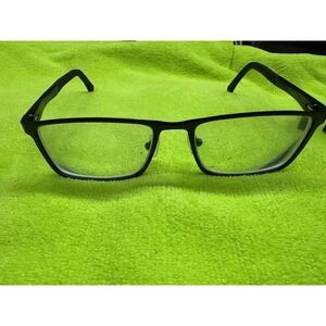 Zenni Optical 3210621 Black Rectangle Metal Eyeglasses Frames Mens Womens